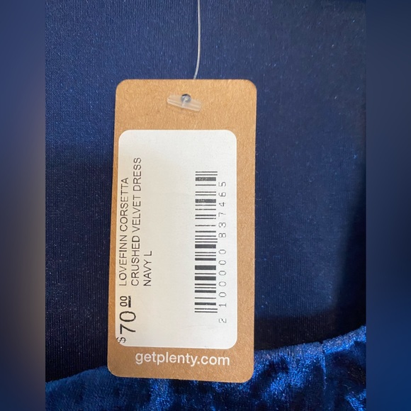 Royal Blue Crushed Velvet Mini Dress - Picture 2 of 3